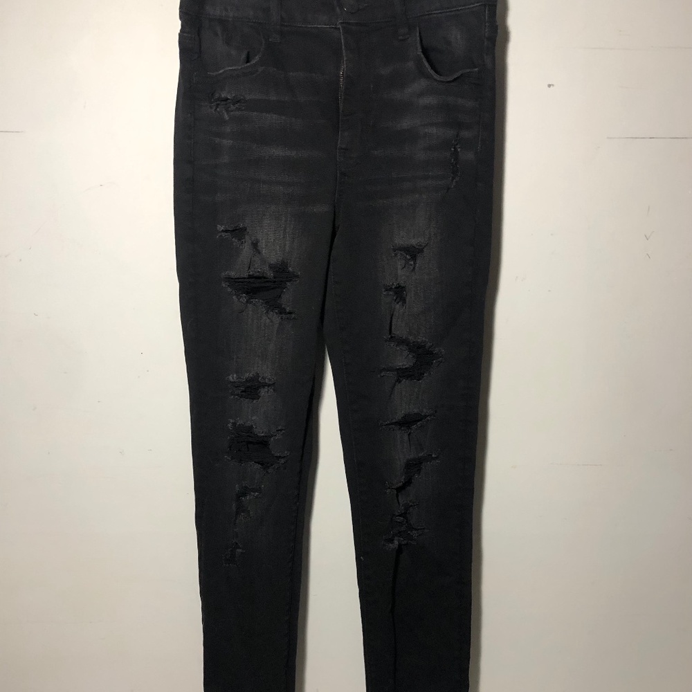 American Eagle Super Stretch black jegging, size 8 long